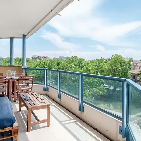 T3 - Grand Balcon Vue Canal - A 3 Pas De La Gare Toulouse